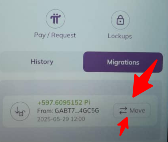 Transfer Pi Coins to your Available Balance